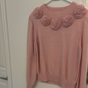 Pink Floral Women's Sweater